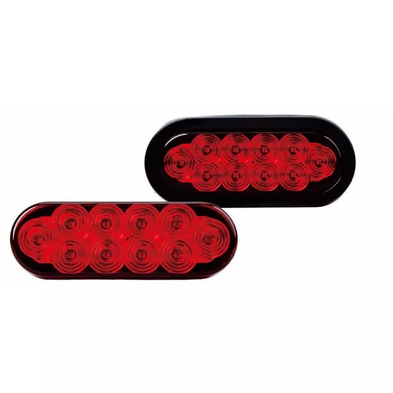 6 Inch Oval Red Grommet Trailer Light