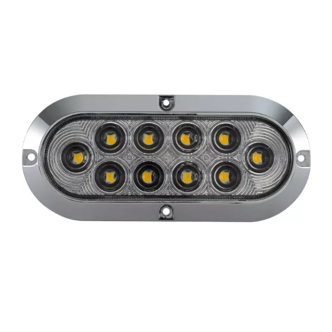 6 Inch Oval White Trailer Light